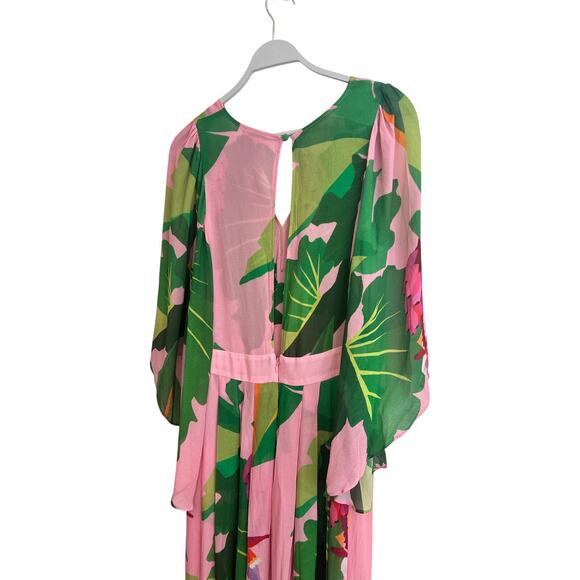 Farm Rio Caftan Tropicalistic Gorgeous Flowy Maxi Dress Size: Large - Picture 9 of 9